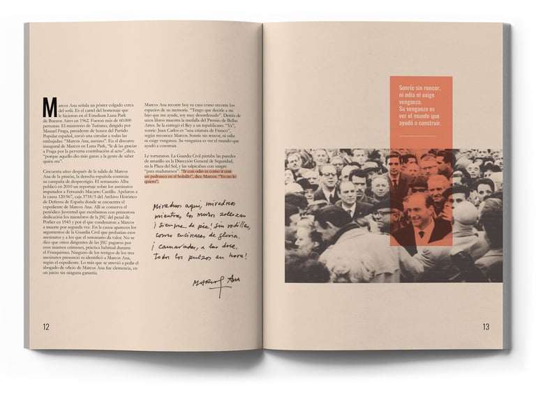 Artículo Marcos Ana - Diseño Editorial