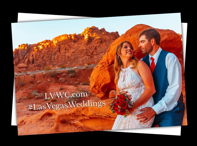 a couple standing in front of a mountain