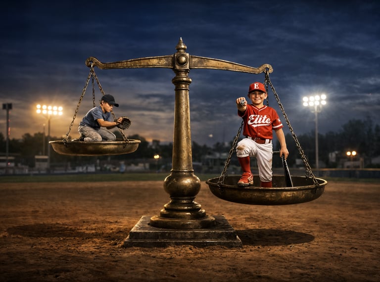 Winning outweighs development in youth baseball.