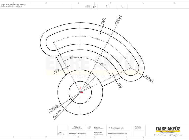 solidworks zor örnek, zor önek 2d , zor örnek 2 boyutlu, zor örnek 2b