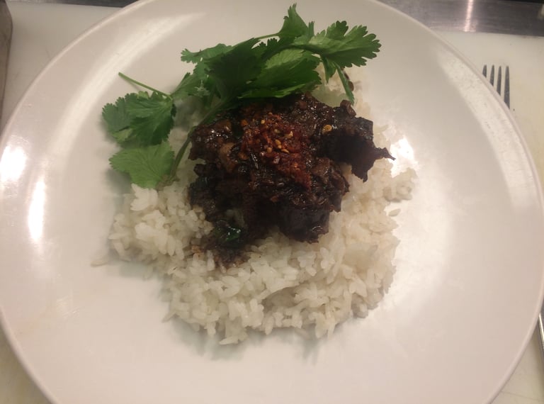 asian braised short rib!