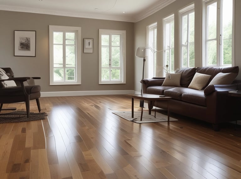 Photo of a craftsman fitting timber flooring in a bright Canterbury home.