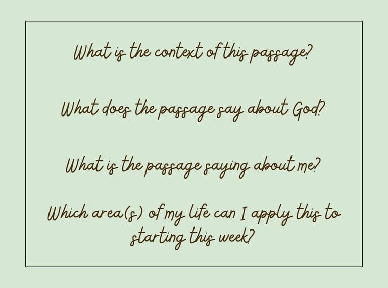 questions to ask during Bible study