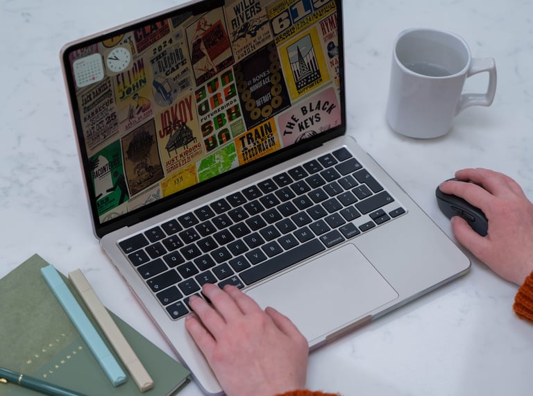 Brand designer working on logo design project