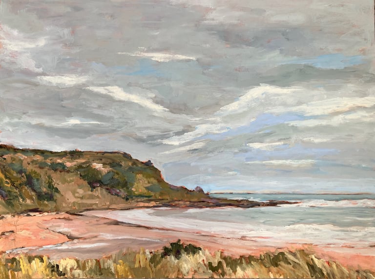 Chimney Beach - Painting by Catherine Bagnell Styles