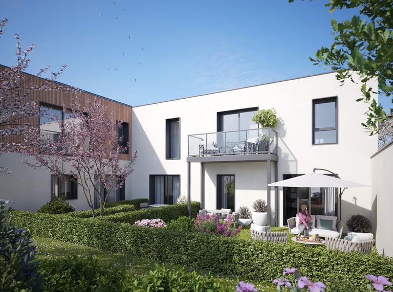 Appartements avec jardins privatifs et terrasses dans la résidence Les Terrasses du Fort au Havre