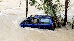 The flooded river at Lodève