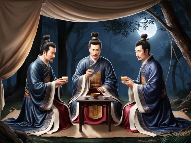 Đông Chinh Vương Kết Thề Với Vũ Đức Vương và Dực Thánh Vương