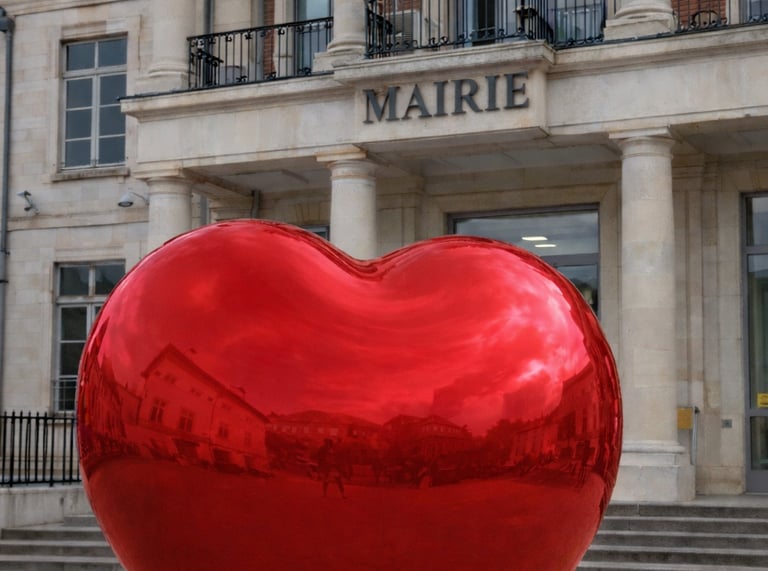 Sphère géante en forme de coeur