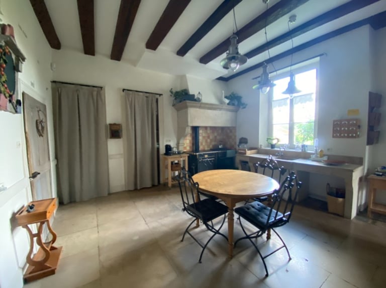 The old kitchen of the Maison de Maître, manor house
