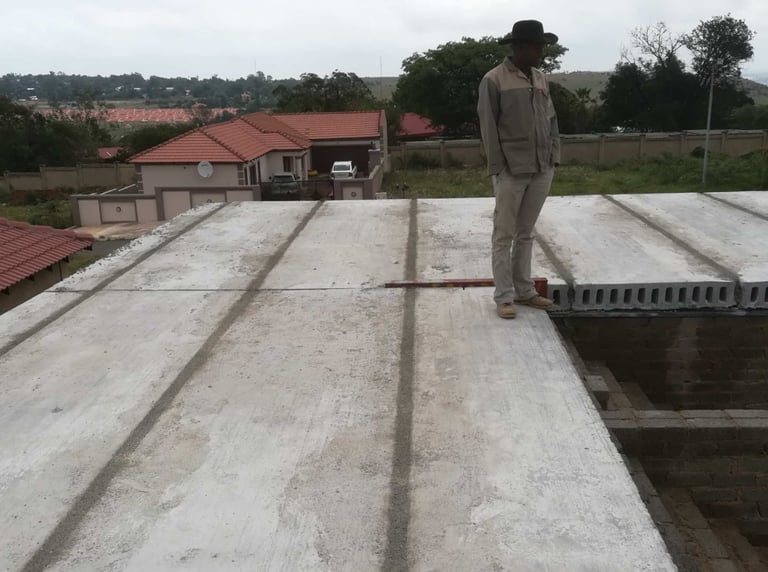 Rib and block slab system, new double story home build, Heritage Manor, West Rand