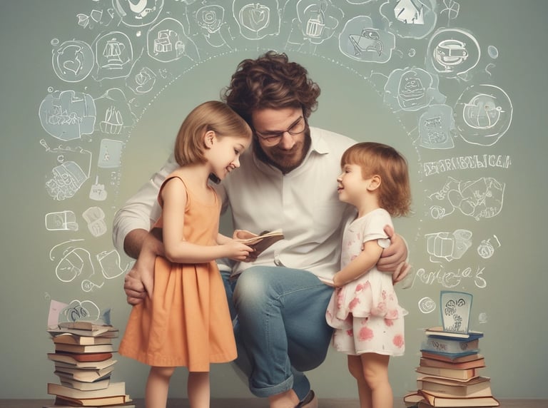 A woman holding a little girl in her arms