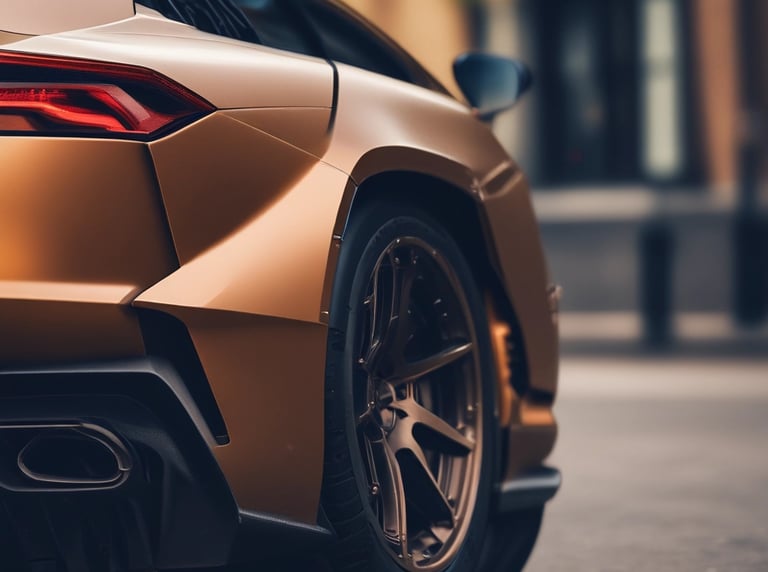 bronze color luxury car