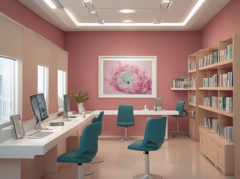 A group of students practicing beauty techniques.