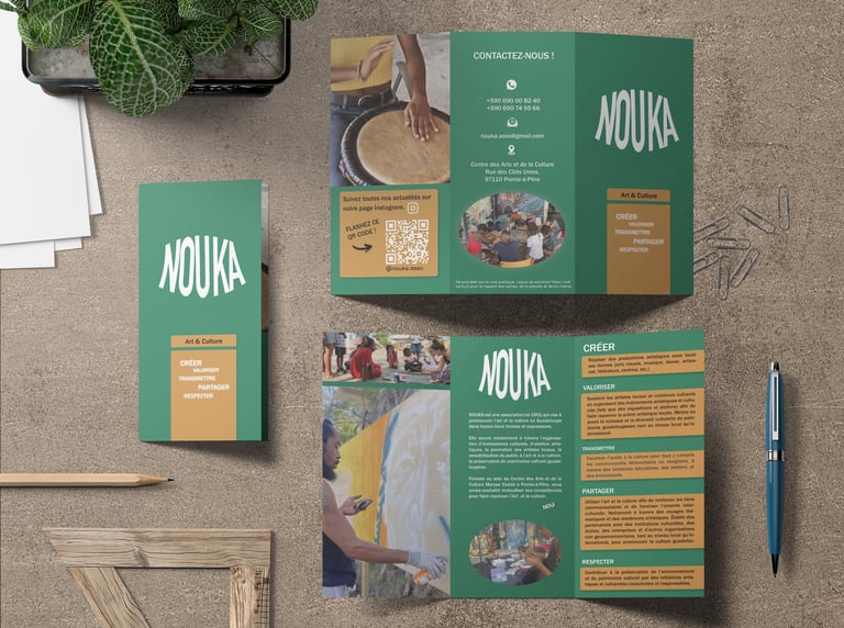 Brochure de présentation de l'association de promotion de l'art et de la culture "NOUKA"