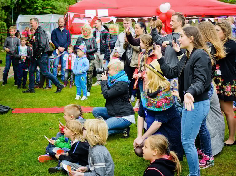Image of families at a community picnic