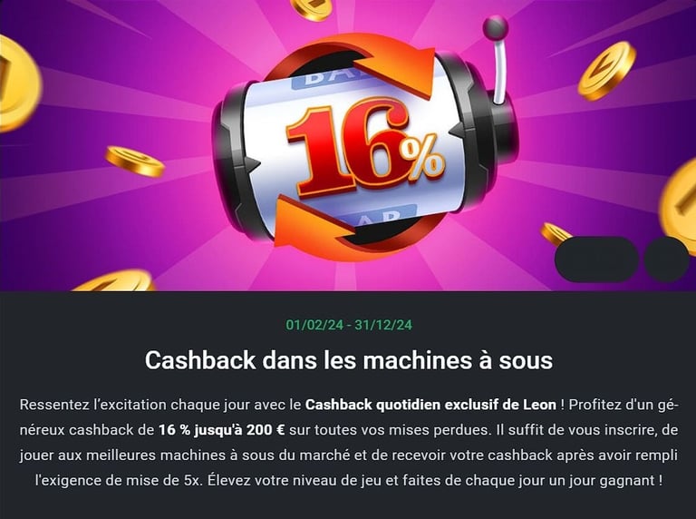 Cashback Léon Casino