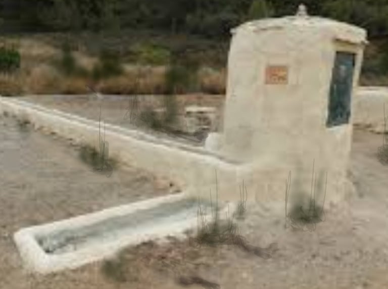 aljibe restaurado en paraje de El Charco en la Sierra de Carrascoy