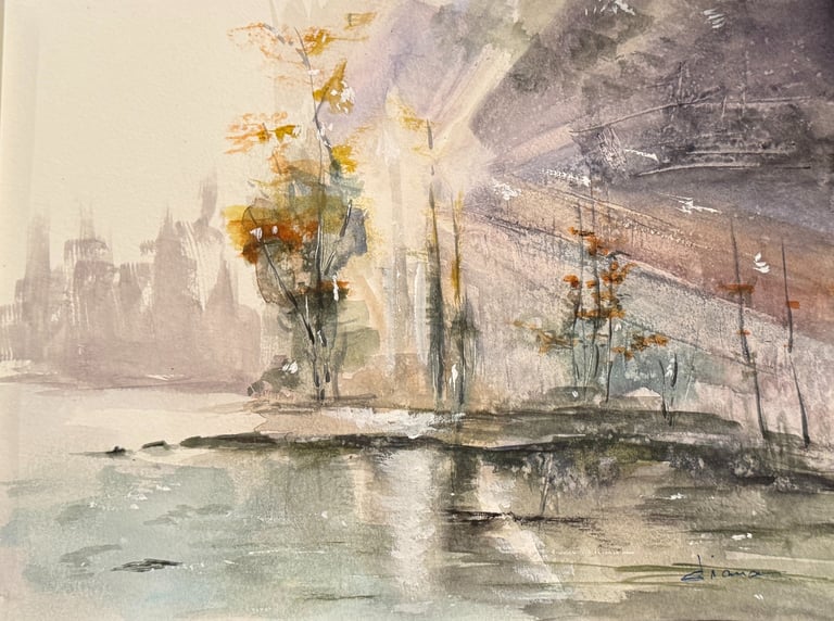 Luminiscence. Ethereal landscape with breaking light. Explore the power of light & shadow-Dianaq.art
