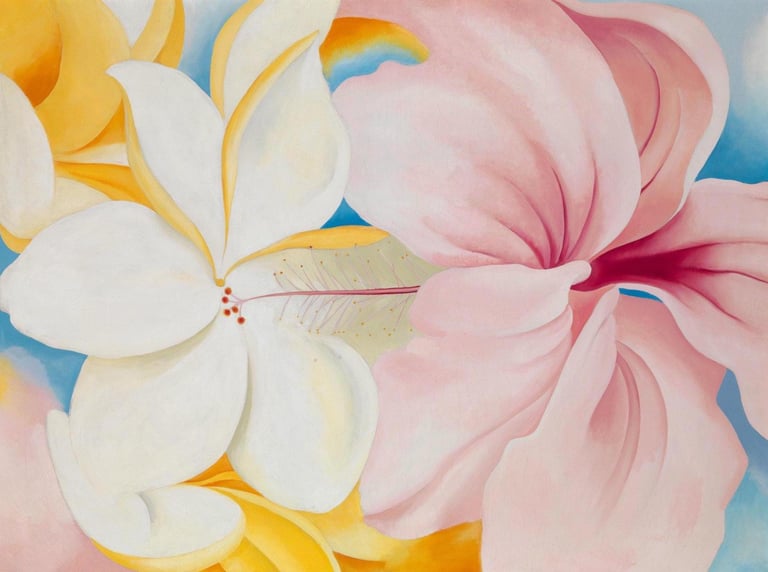 Georgia O'Keeffe - Hibiscus with Plumeria, 1939