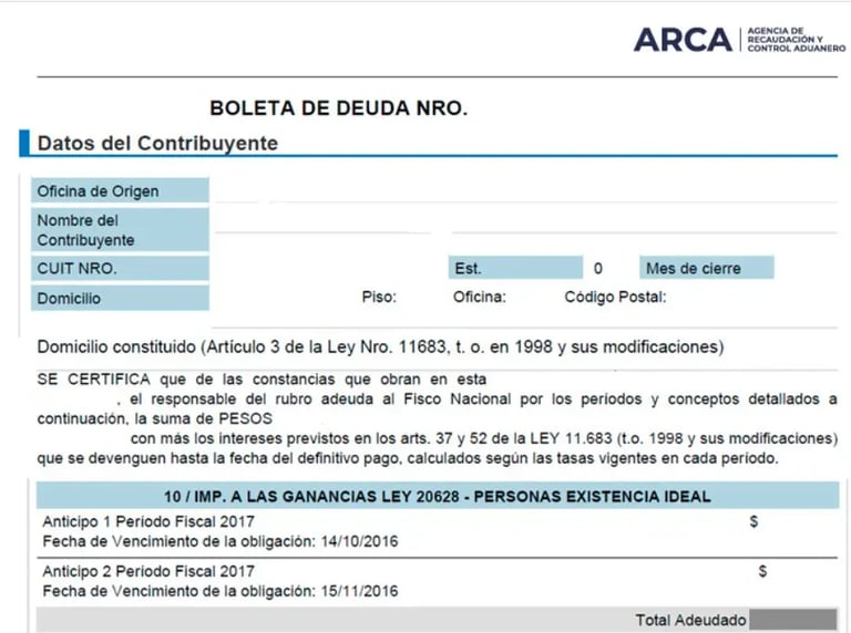 Cómo impugnar una boleta de deuda