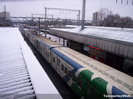 Nieve en la estación Temperley