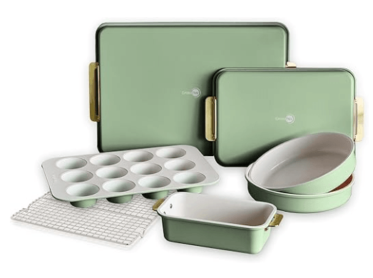 GreenPan ceramic nonstick bakeware set with PFAS-free Thermolon coating