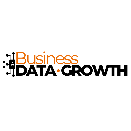a business logo with the words business data growth