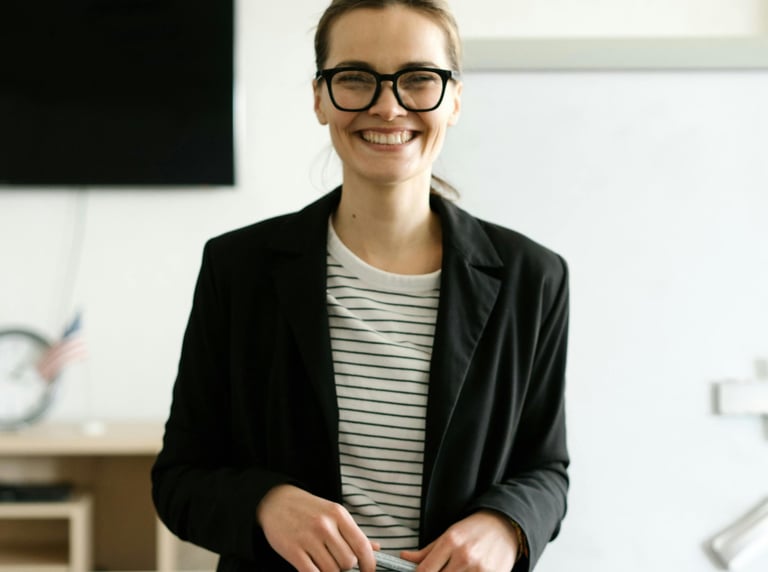 Woman standing smiling