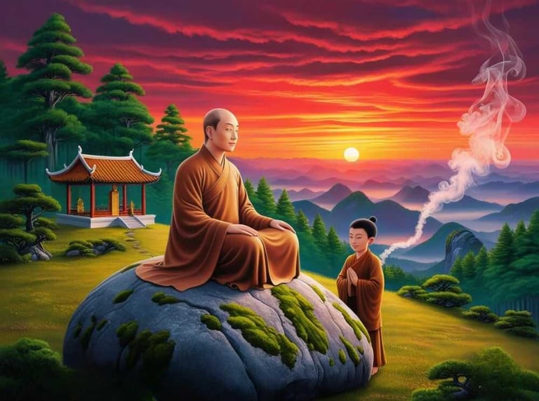 Trần Nhân Tông Thiền Định Trên Núi Yên Tử