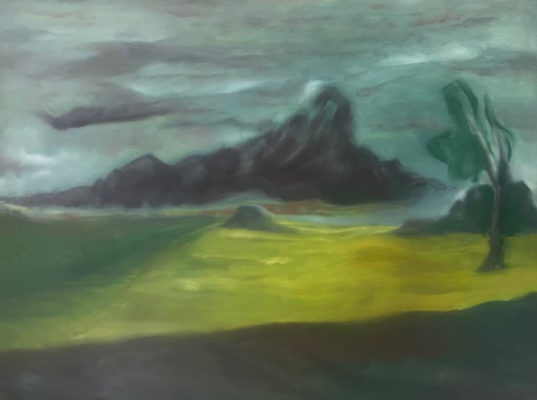 Modern oil painting titled Prelude by Lina Mikuzyte