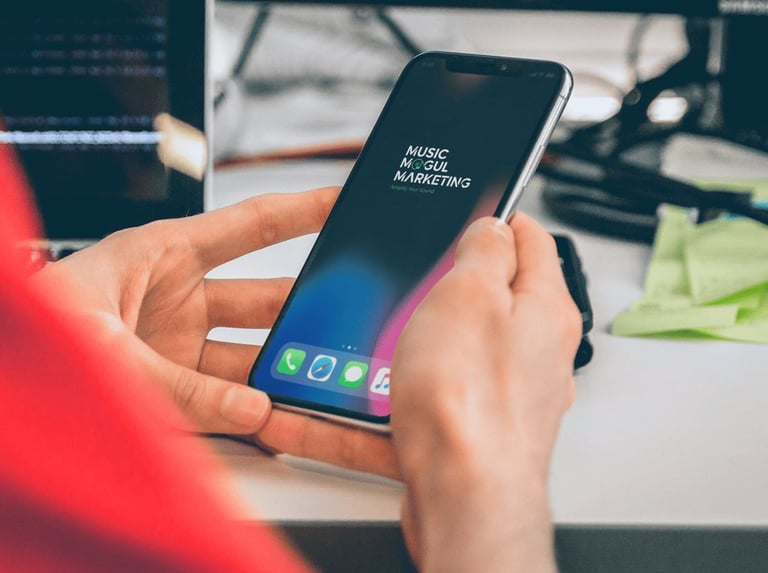 person holding mobile phone