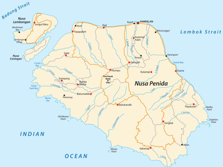 Nusa Penida Map