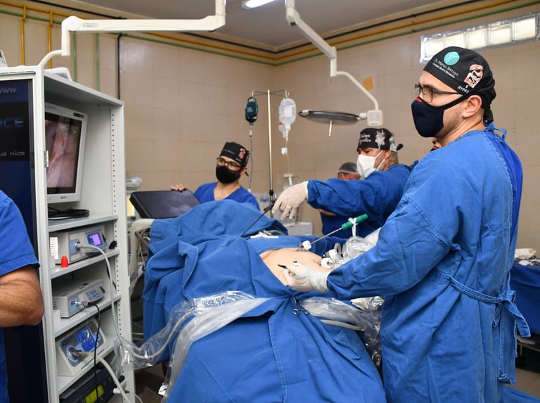Fazendo cirurgia de refluxo