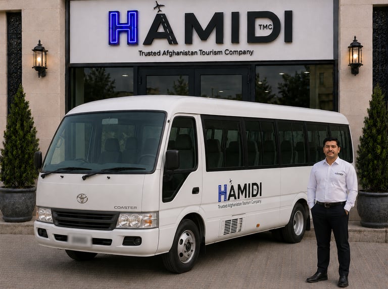 Large group transportation for Afghanistan tours, cultural visits and business delegations