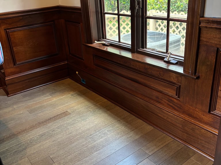 Custom made wooden wall half panel- Britto's Home Improvement