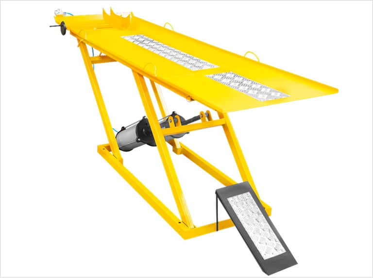 Rampa Pneumática para Motos 350 Kg JM Máquinas Elevador Pneumático para Motos Oficina de Moto