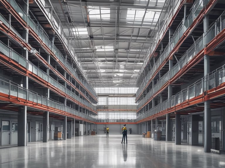 man in blue t-shirt and brown shorts holding blue and black broom