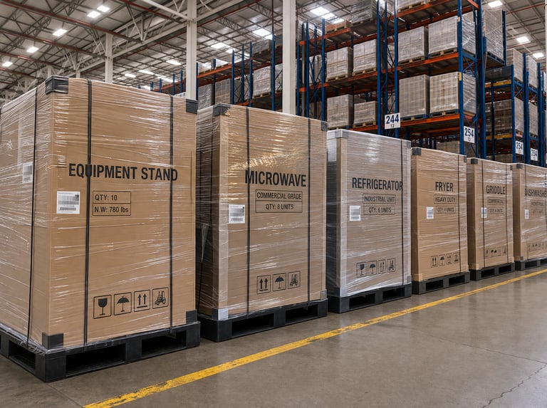 commercial equipment procurement pallets warehouse sourcing and distribution