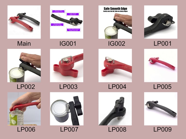 Sample product images layed out on a a pdf to show the item from all angles.