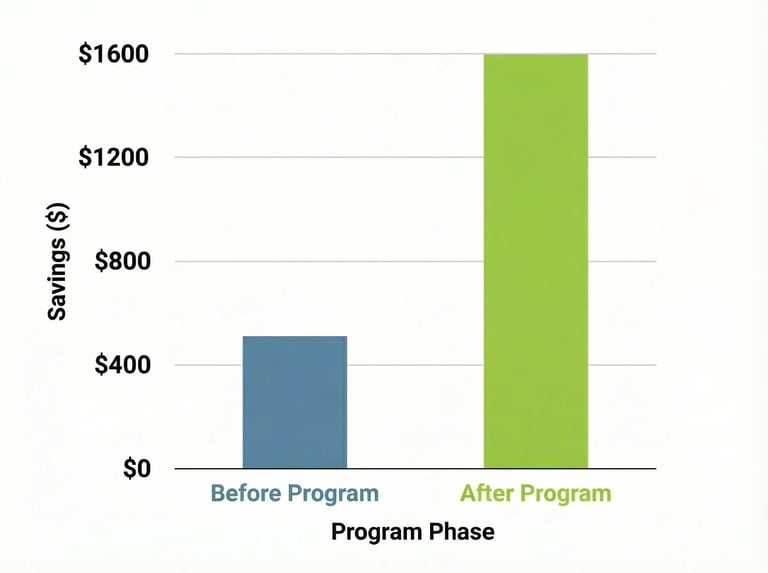 $1100 per employee per year savings 