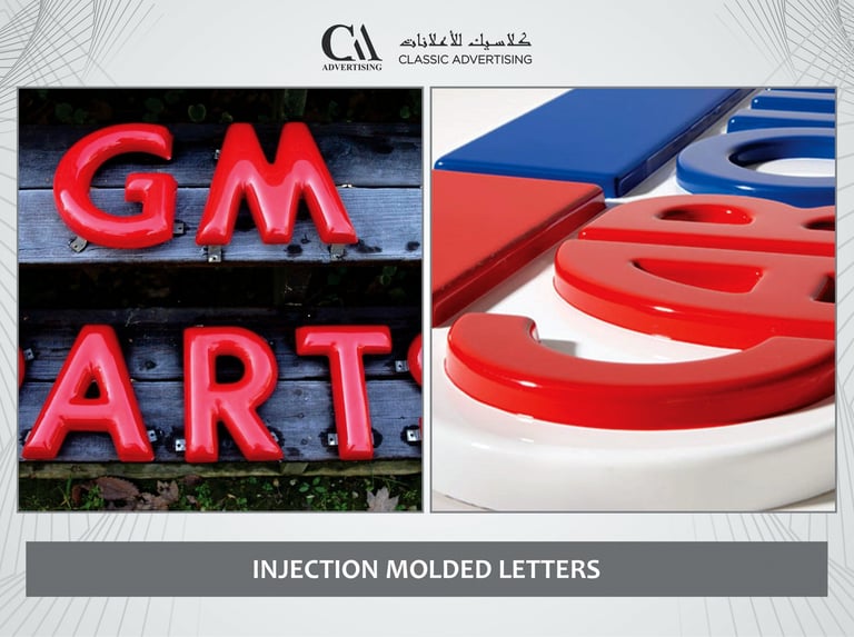 Injection Molded letters
