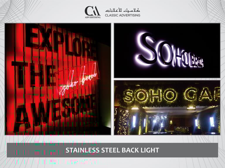 stainless steel backlit