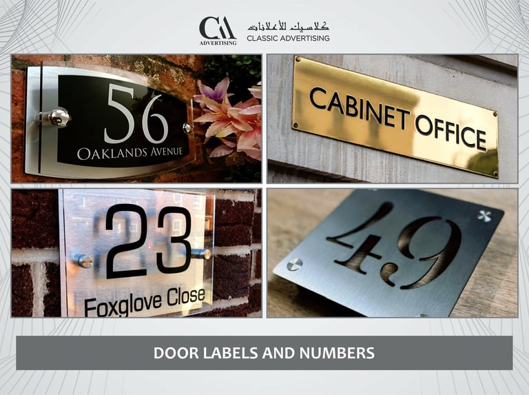 Door labels & Numbers 