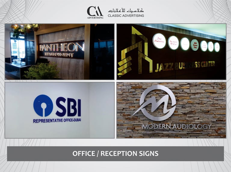 Office Reception signs