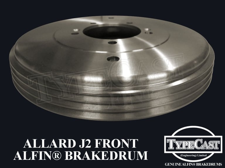 Typecast Allard J2 front aluminium cast iron Alfin brake drum for vintage classic road and race cars