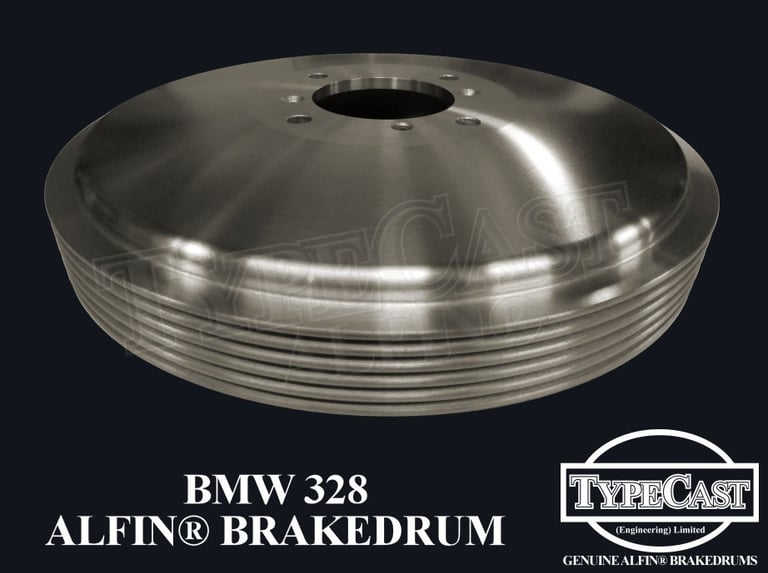 Typecast BWM 328 aluminium cast iron Alfin brake drum for vintage classic road and race cars