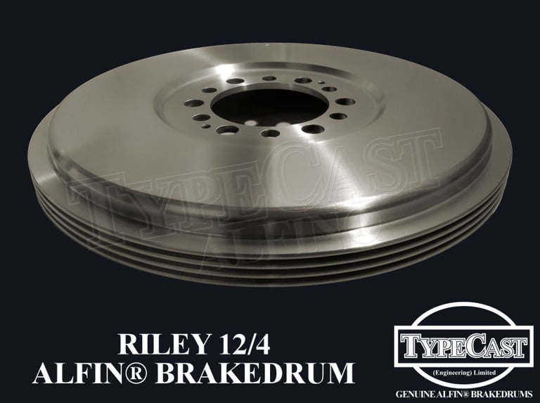 Typecast Riley 12/4 aluminium cast iron Alfin brake drum for vintage classic road and race cars