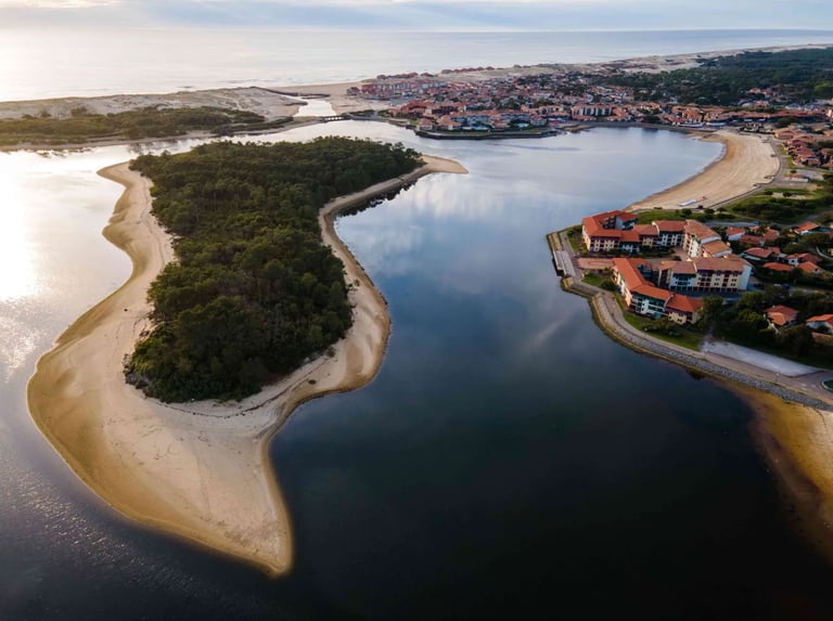vu panoramique de la ville de Vieux Boucau