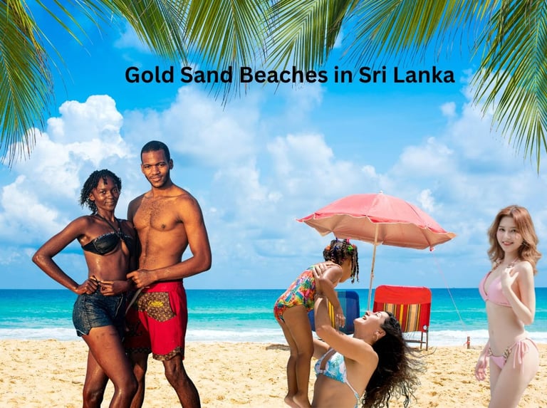 Gold Sand Beaches in Sri Lanka